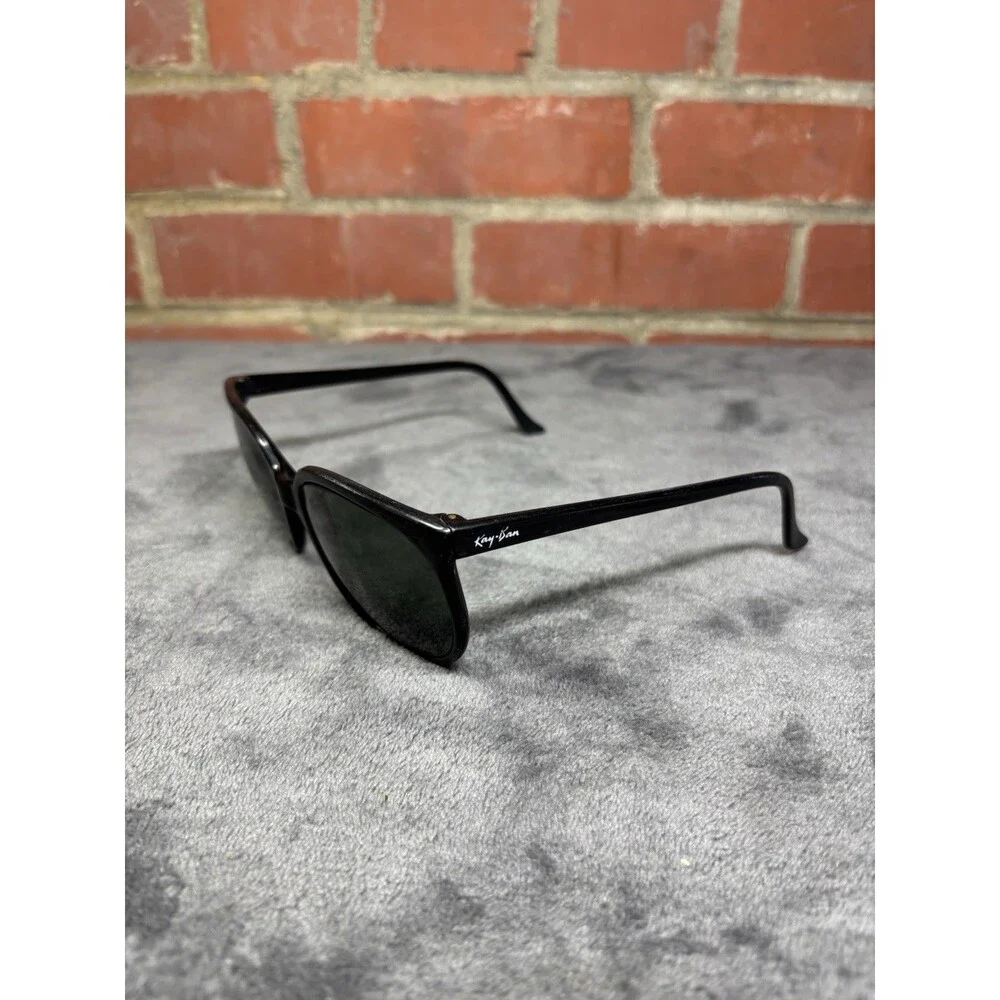 Vintage 90s Ray Ban Bausch & Lomb Black Frame Sunglasses France Worn Used Rare